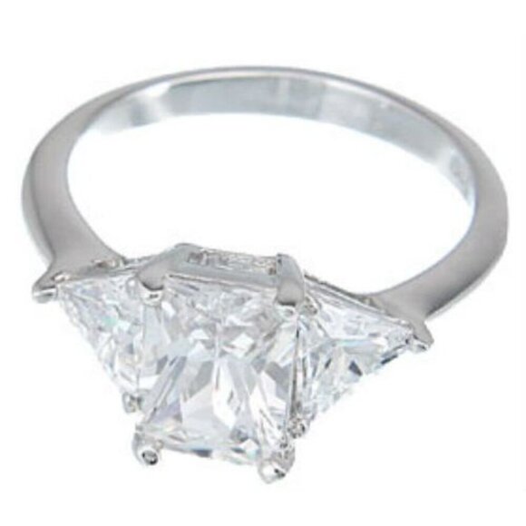 Womens 2.0 Ct Cubic Zirconia 925 Sterling Silver Ring Size 9.25 - Picture 3 of 3